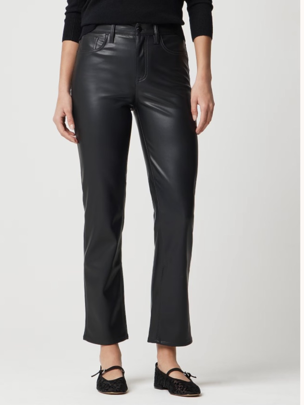 J. Crew Faux Leather Straight-Leg Pants